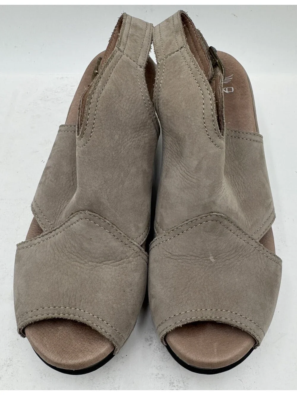 Dansko Vanda Women's Slingback Sandals Size 8 Brown Leather Wedge Open Toe